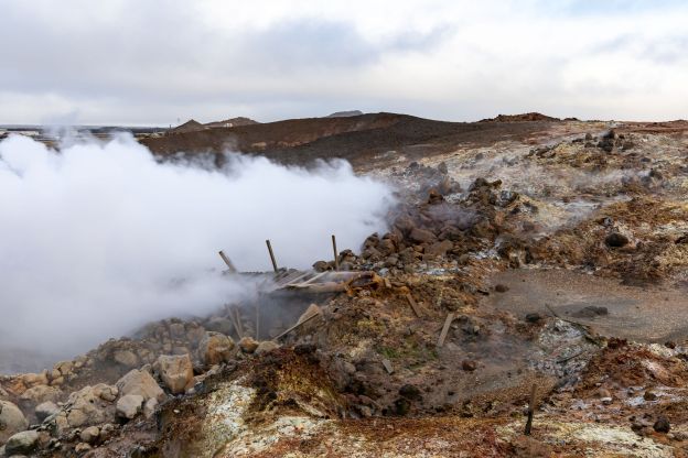 Gunnuhver geothermal area steam